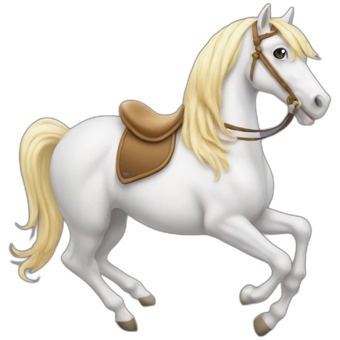 Cheval sur une licorne emoji