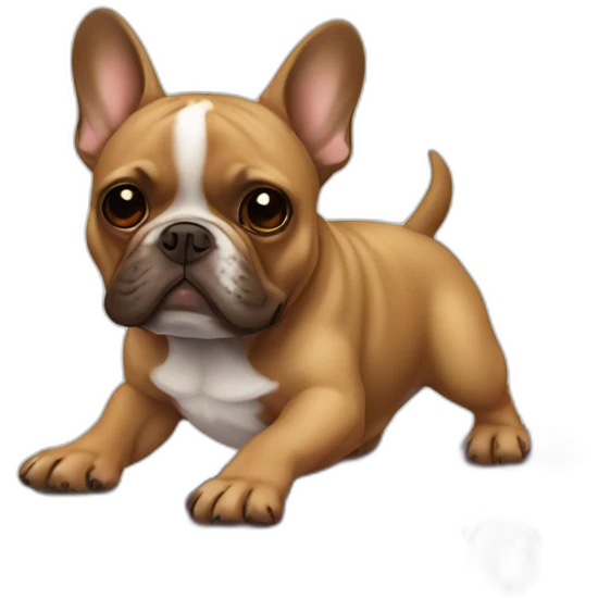 brown french bulldog on skateboard emoji