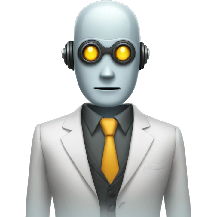 Robot business man emoji