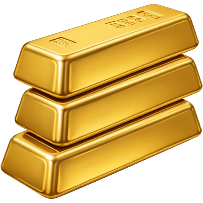 several gold bars, realistic lighting, no text or engravings, smooth surface emoji