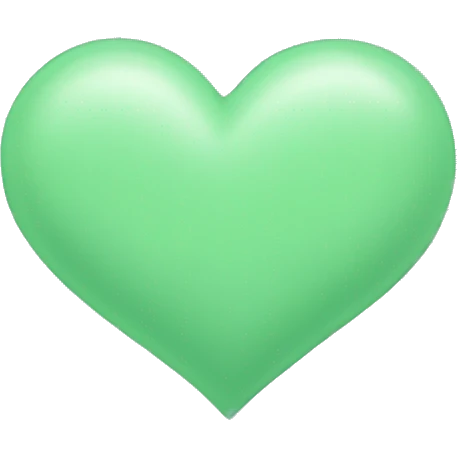 Pastel green heart emoji emoji