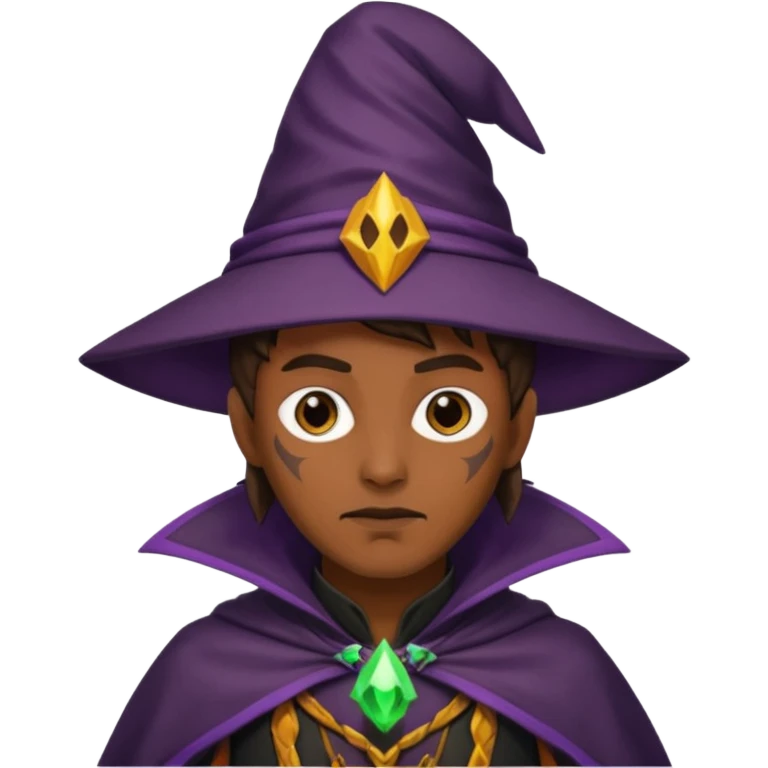 Warlock costume in brown skin emoji