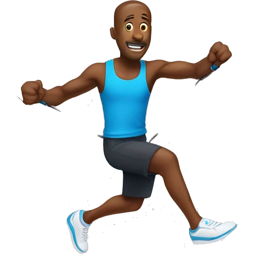 Man jumping on jump rope emoji