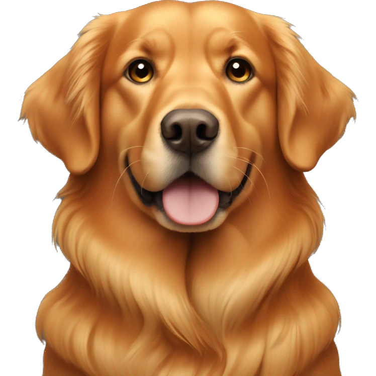 Two dark orange golden retrievers emoji