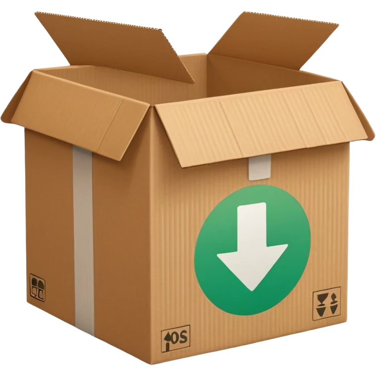 make delivery box in light green color  emoji