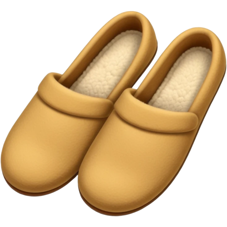 cozy beige autumn slippers emoji