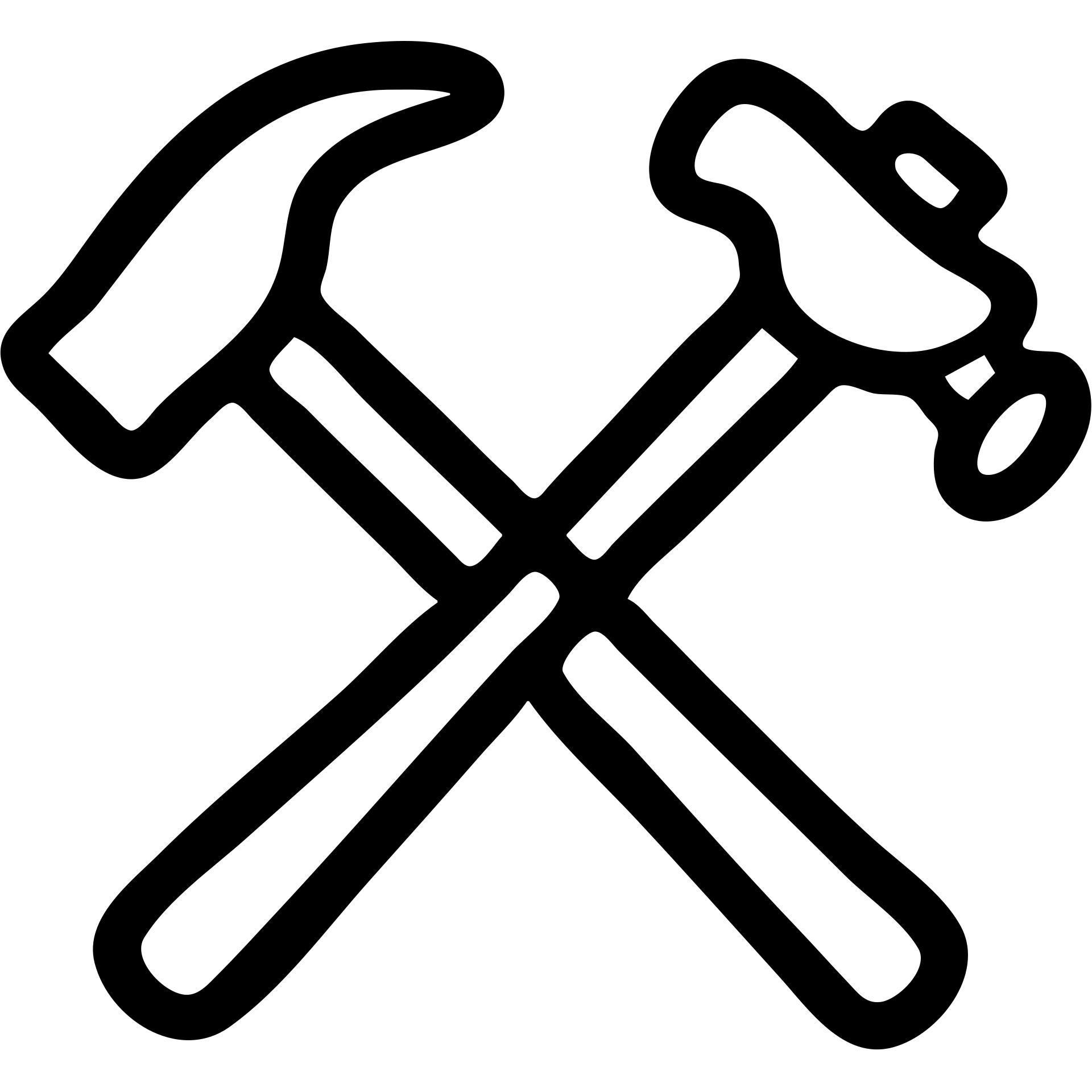 A hammer and sickle tool symbol with the hammer and sickle crossed emoji