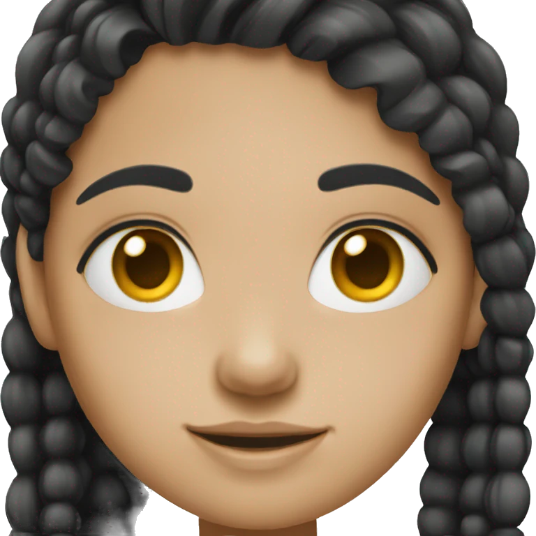 Girl with black hair  emoji