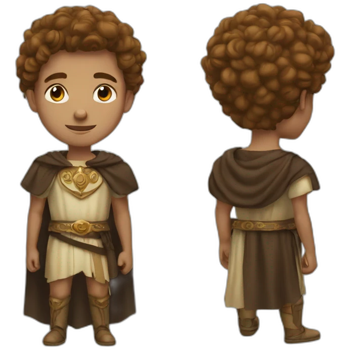 White young king with brown hair emoji