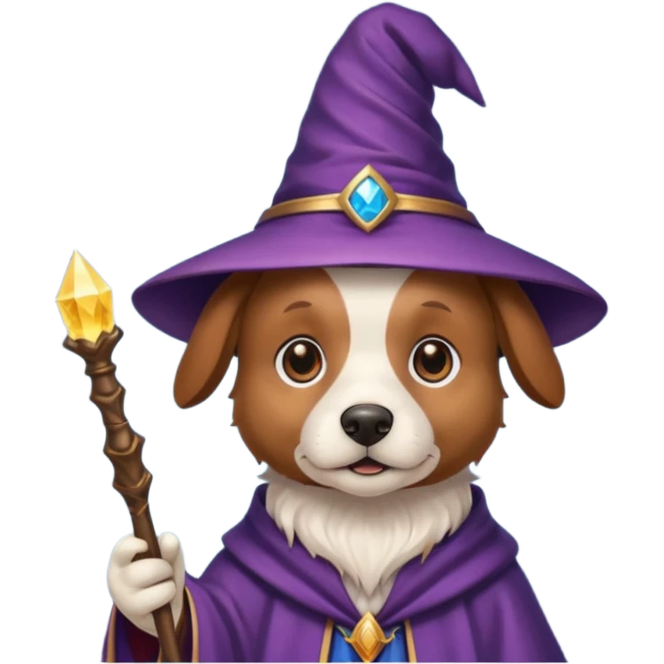 Dog wizard emoji