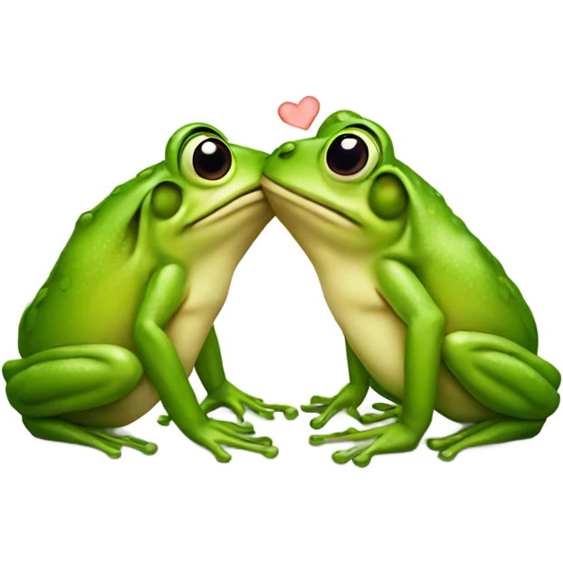 Frogs kissing  emoji