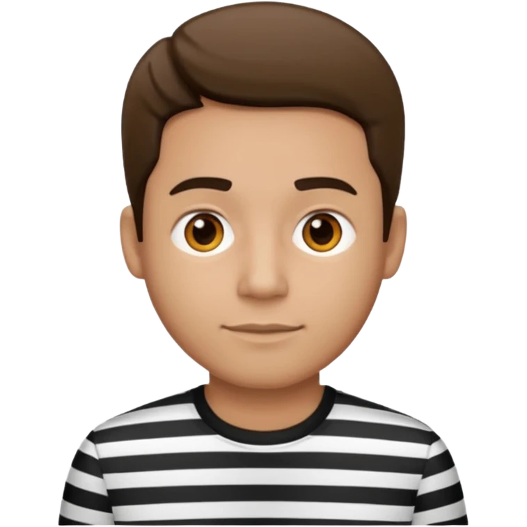 Man with black Striped Shirt not t shirt emoji