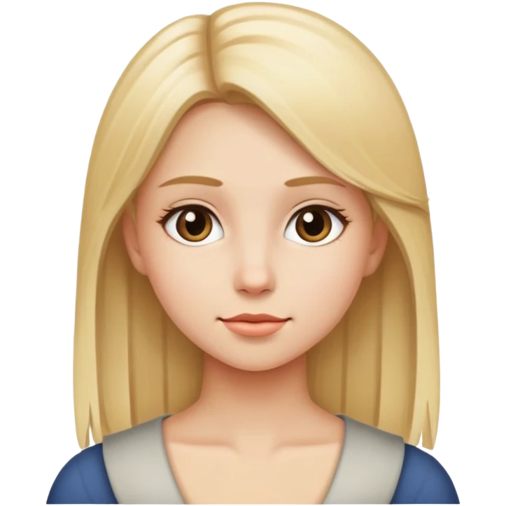 straight blonde hair girl emoji