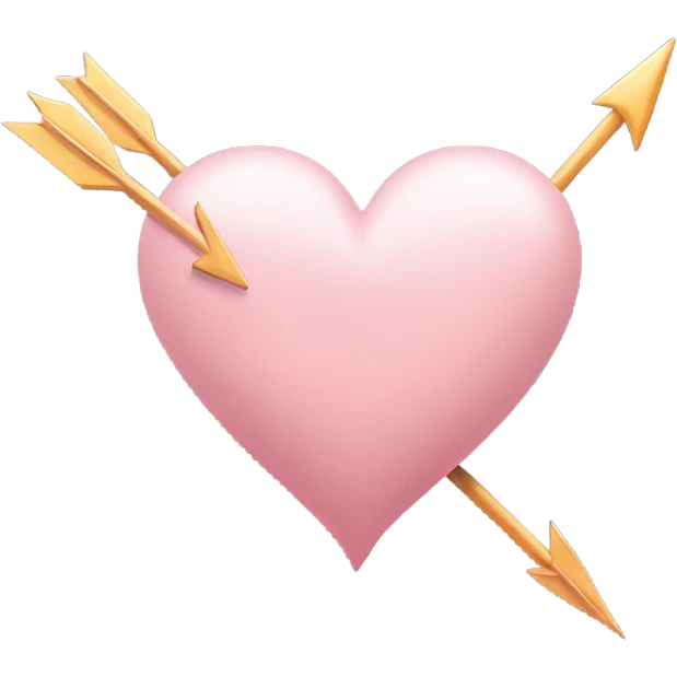 Light pink heart won’t arrow  emoji