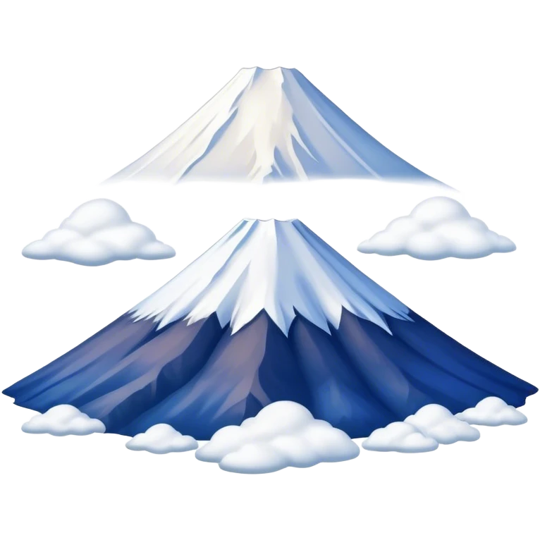 Cinematic Realistic Mount Fuji Landscape Emoji, depicted with the iconic snow-capped peak set against a serene sky rendered with lifelike textures and breathtaking, natural lighting. emoji