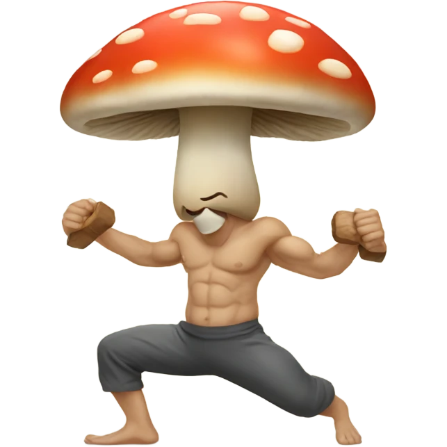 Mushroom working out emoji