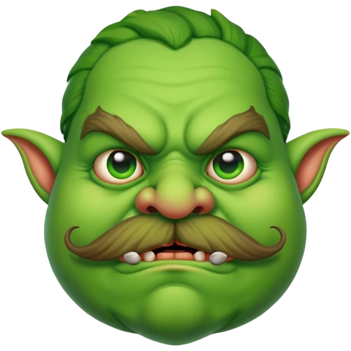 Fat mustachioed goblin  emoji
