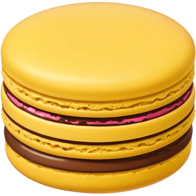 a single of yellow macaron with chocolate cream



















 emoji