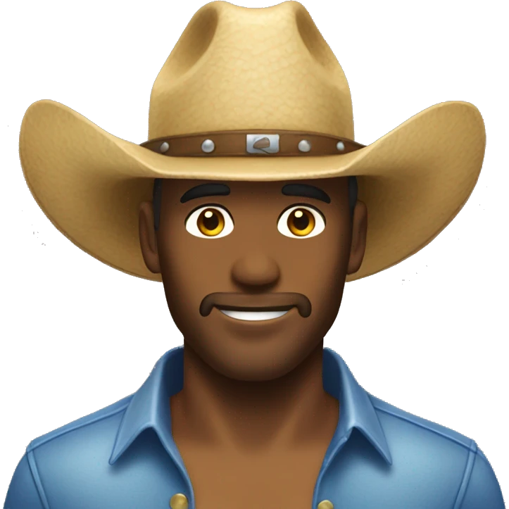 Beach cowboy hat emoji