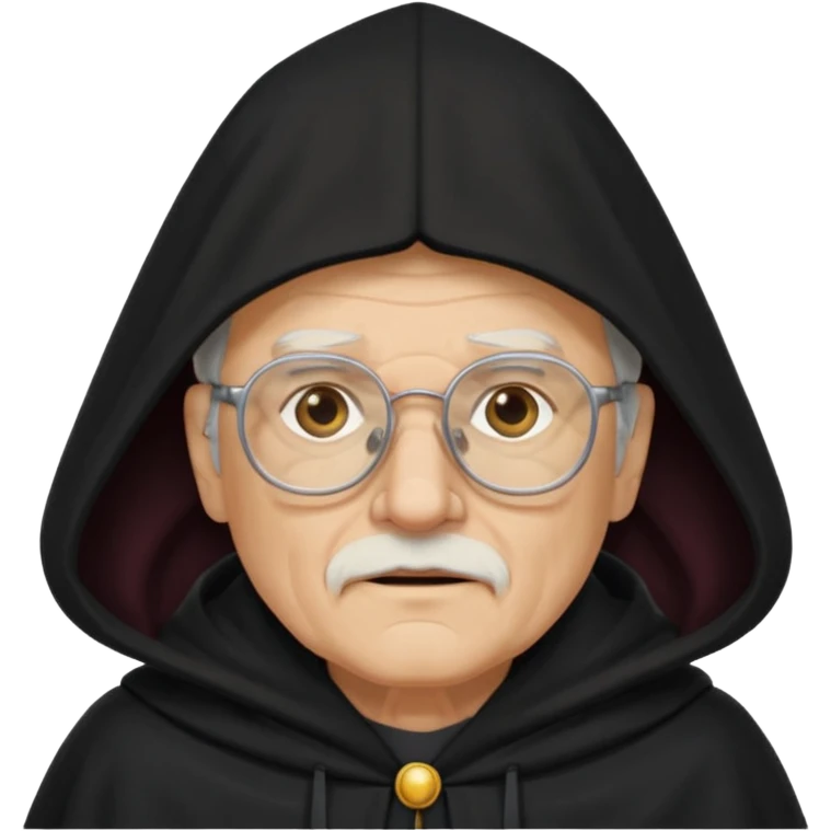 old Man with glasses in cloak over head emoji