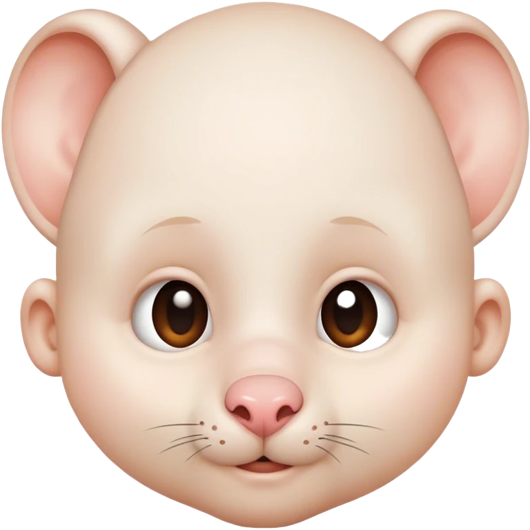 A kid with a rat nose emoji