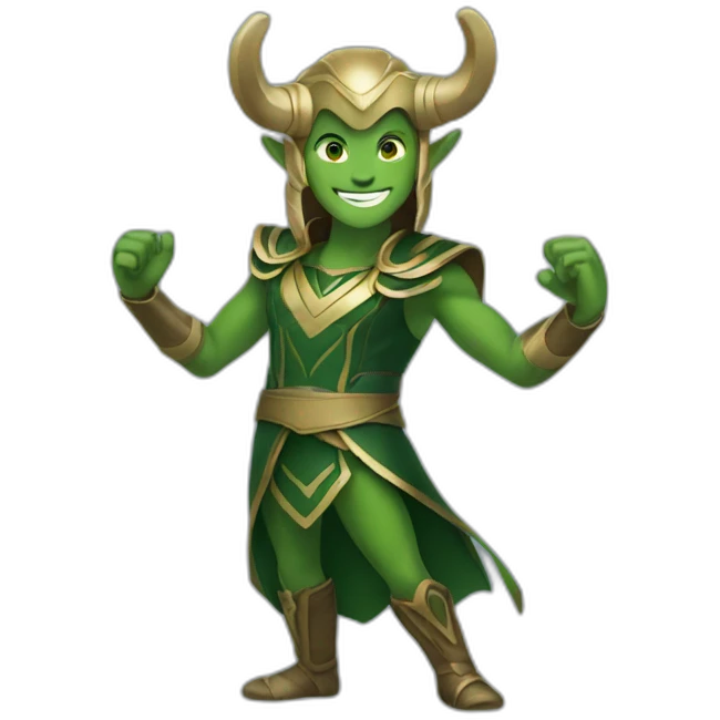 Dancing Loki saying Hi emoji
