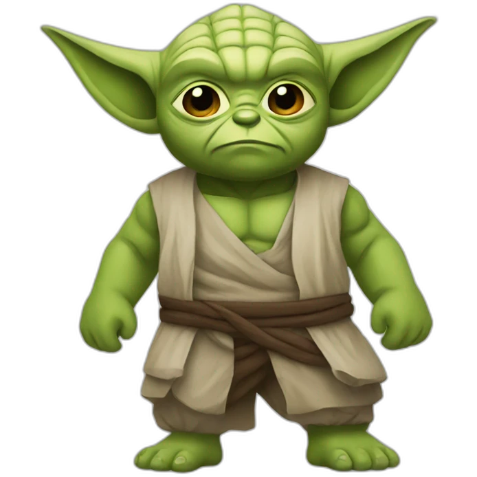 Muscular yoda emoji