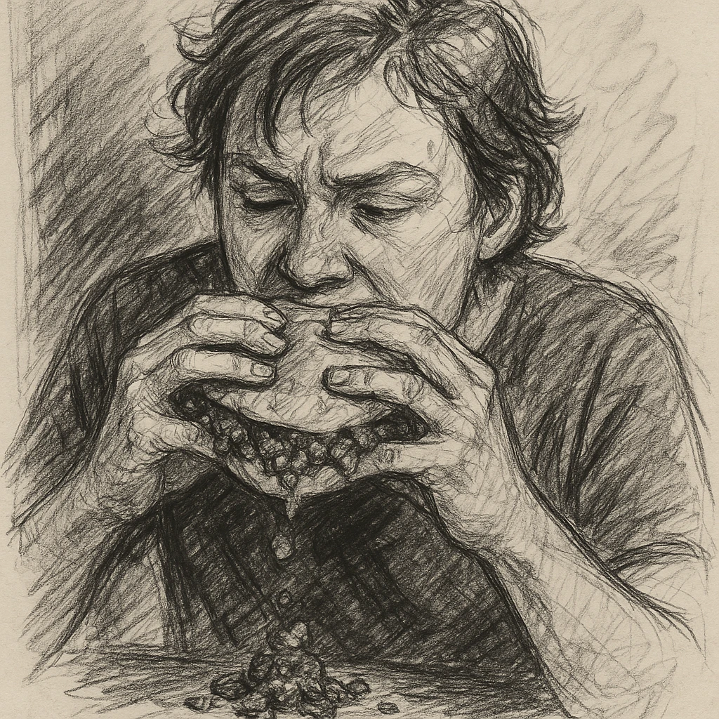 person eating sloppy joe emoji