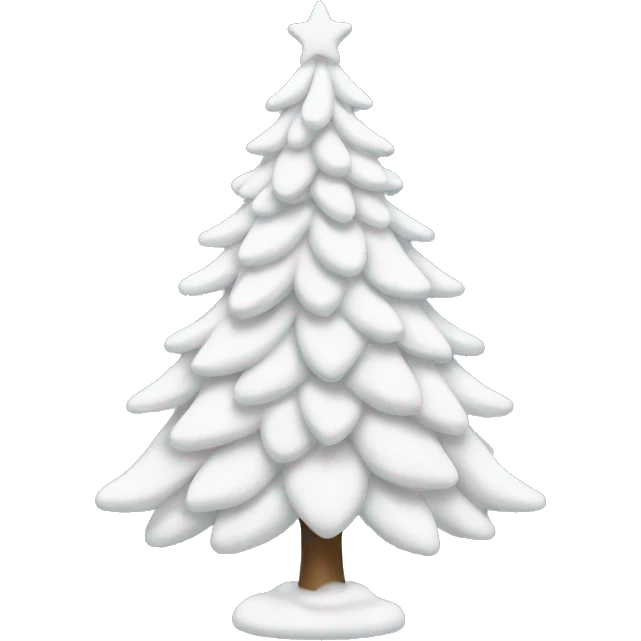 White Christmas tree emoji