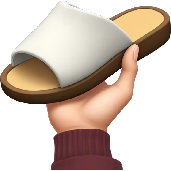 Slipper in hand  emoji