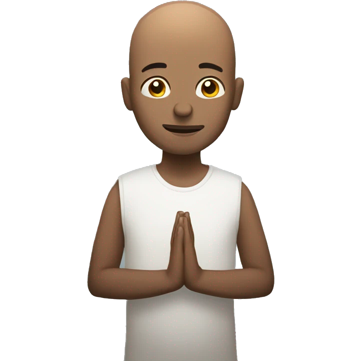 bald man praying  emoji
