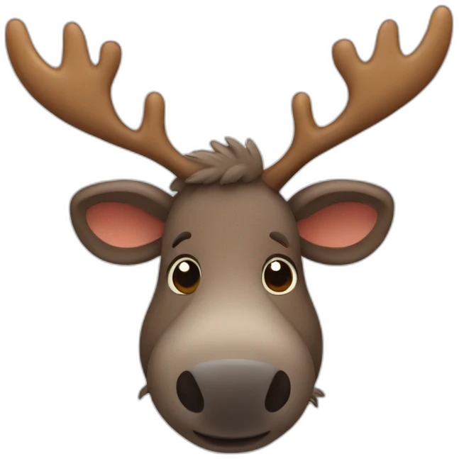 cute cartoon moose emoji