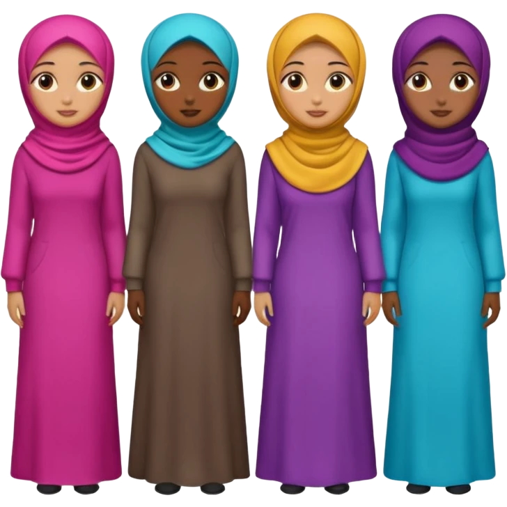 Hijabi girls with no face emoji