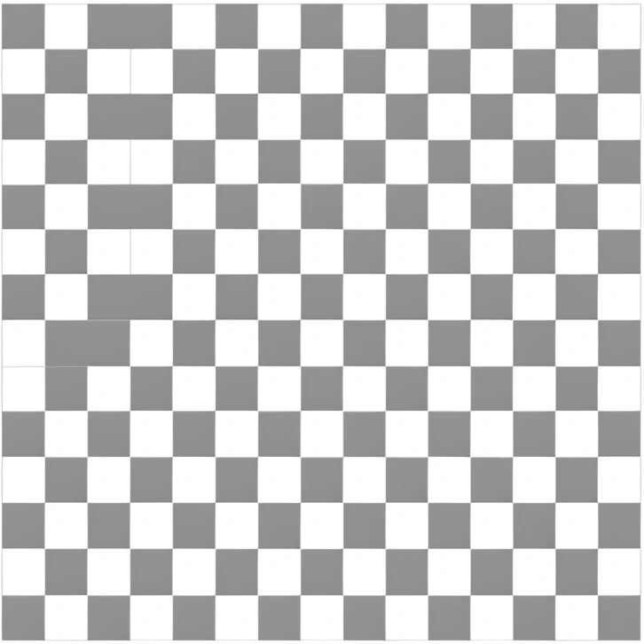 Gray and white checkered pattern, 8x8 grid, minimalist design, flat colors emoji