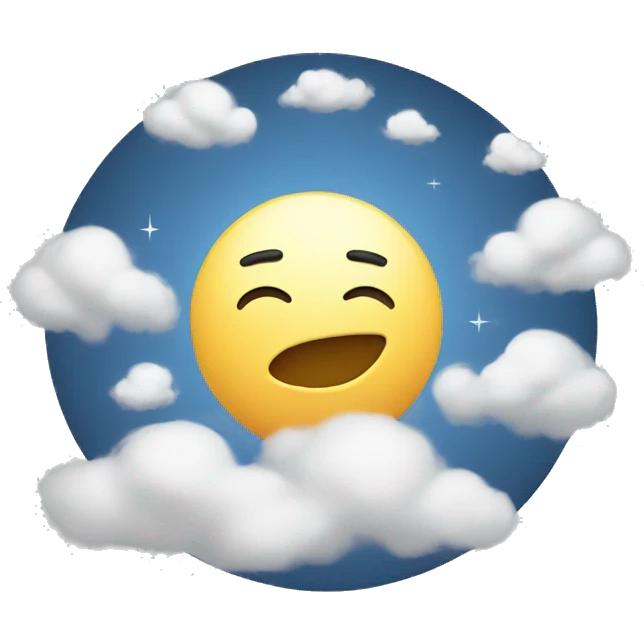 Moon cloud emoji