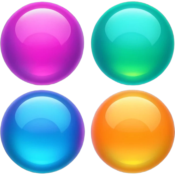 magic spheres, neon, glow emoji