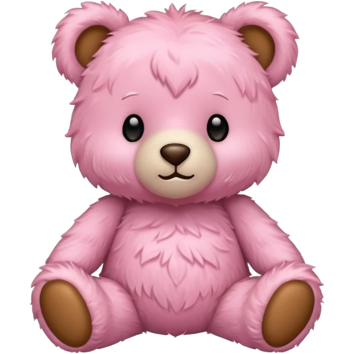 cute teddy bear soft pink emoji