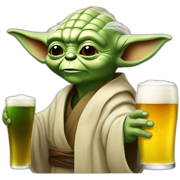 Yoda-drink-beer emoji
