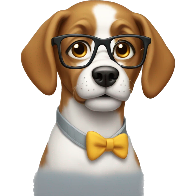 nerd dog emoji