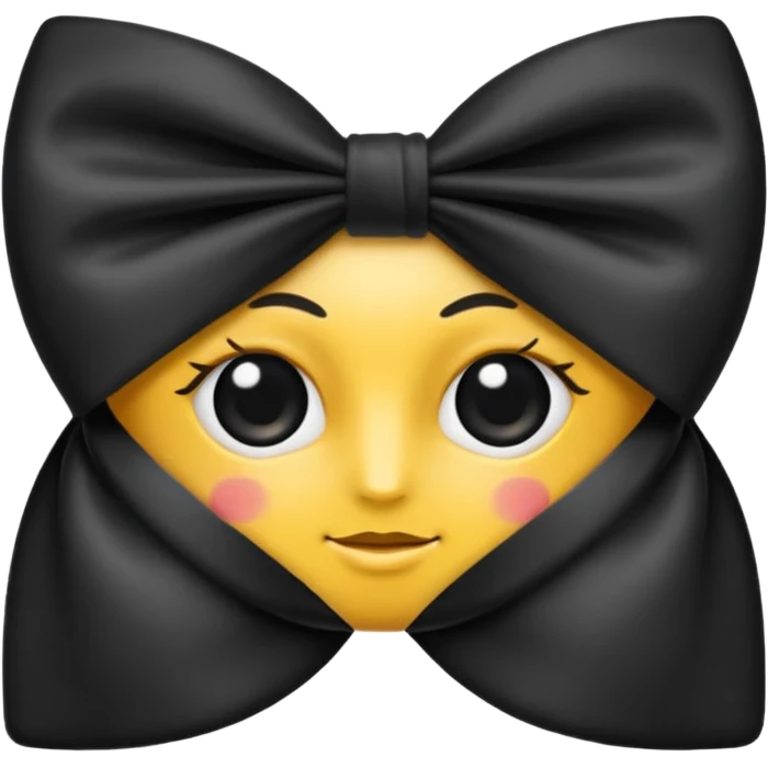 Ruban noir croisé emoji