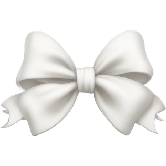 White fluffy bow emoji