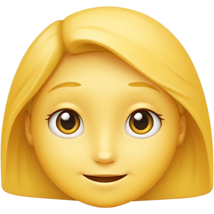 Shy yellow face emoji