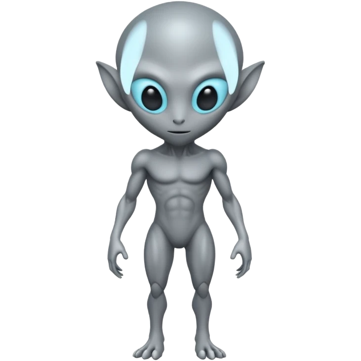 fullbody gray alien emoji