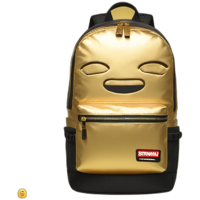 sprayground-golden-backpack emoji