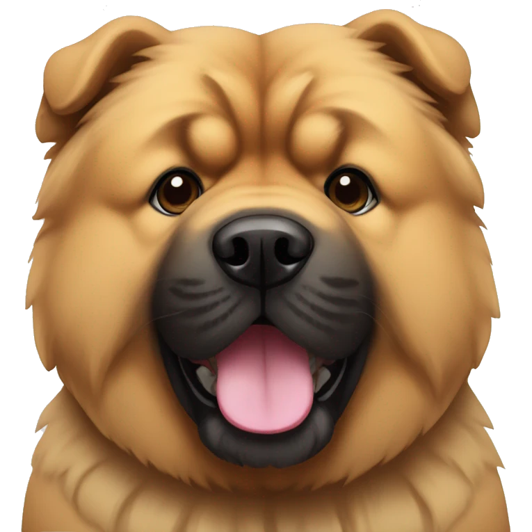 Chow-chow with black muzzle emoji