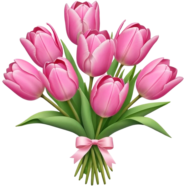 Bouquet of pink tulips emoji