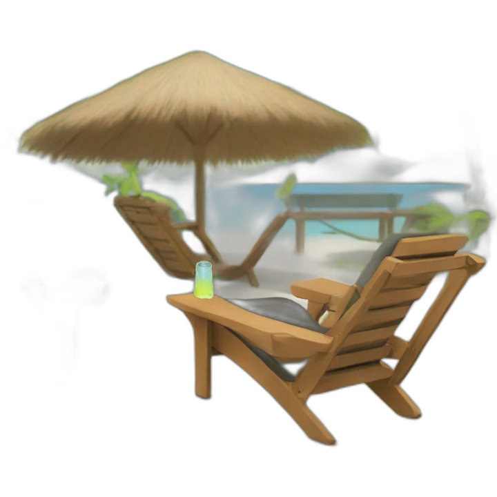 Drinking a cocktail outside emoji
