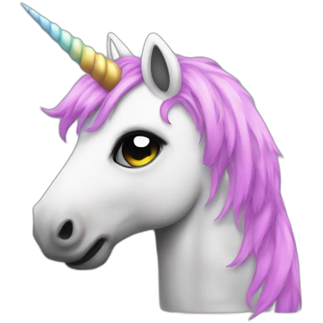 Emo annoyed unicorn emoji