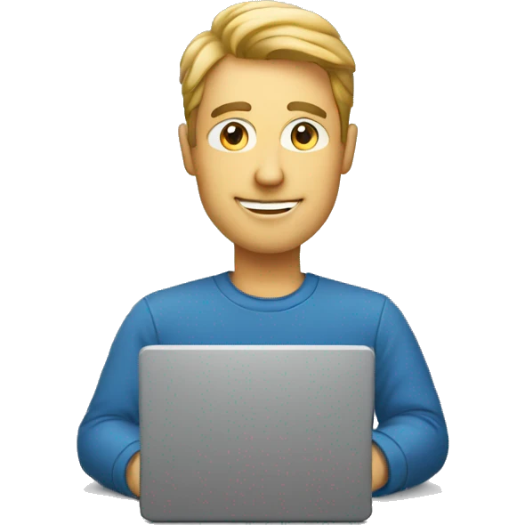 homme avec un ordinateur  emoji