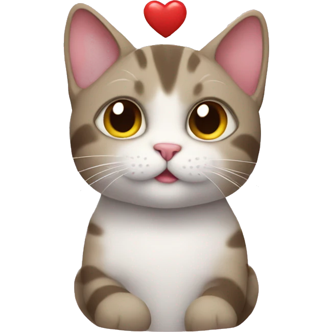 Cat with heart emoji